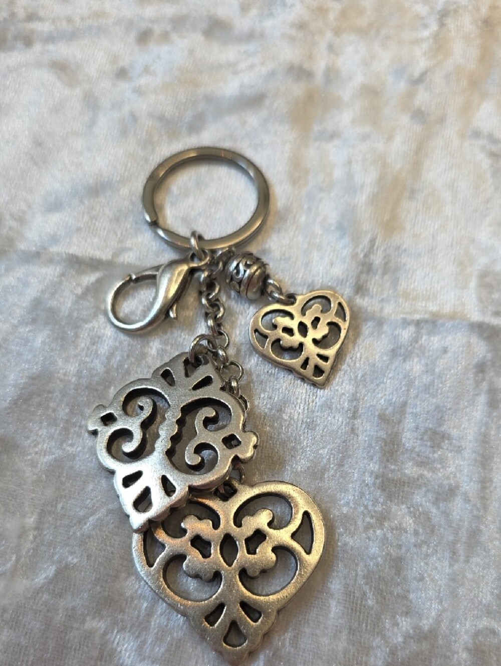 Brighton Silver Filigree Heart Charm Keychain - Picture 4 of 5